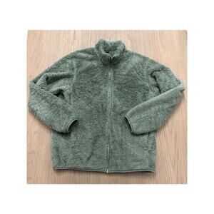 H&M Green Sherpa Zip Up Fleece Jacket Women’s Medium